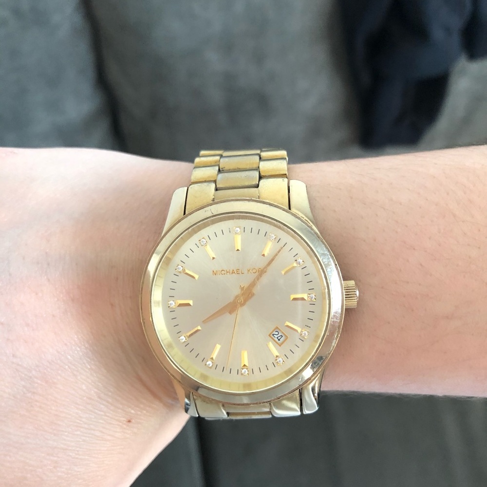 MK unisex gold watch